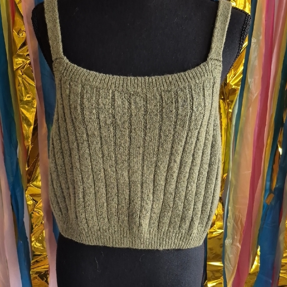Wild Fable Olive Ribbed Knit Camisole. Size XXL